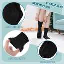Fuzzy Socks for Women Cozy Fluffy Slipper Socks Soft Warm Winter Fleece Plush Sleeping Gift Socks (One Size, 5 Pairs Black)