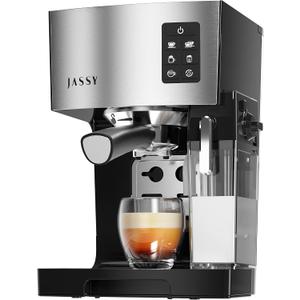 JASSY Espresso Machine 20 Bar Cappuccino Coffee Maker with Foaming Milk Tank,Multiple Functions for Espresso/Moka/Cappuccino,Self-Cleaning System