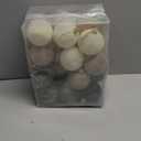 24 Pcs Velvet Christmas Ornaments 2.36 Inch Neutral Shatterproof Plastic Velvet Balls Flocked Ornaments for Christmas Tree Hanging Decorations(Dark Green, Sage Green, Beige, White, Brown)