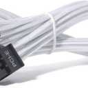 PCIE Cable for EVGA, 65CM Male to Male 8 Pin to 6+2 Pin GPU Power Cable for EVGA G+ G2 G3 G5 G6 GA GM GT P2 P3 P5 P6 P+ T2 T3 (White 16AWG)