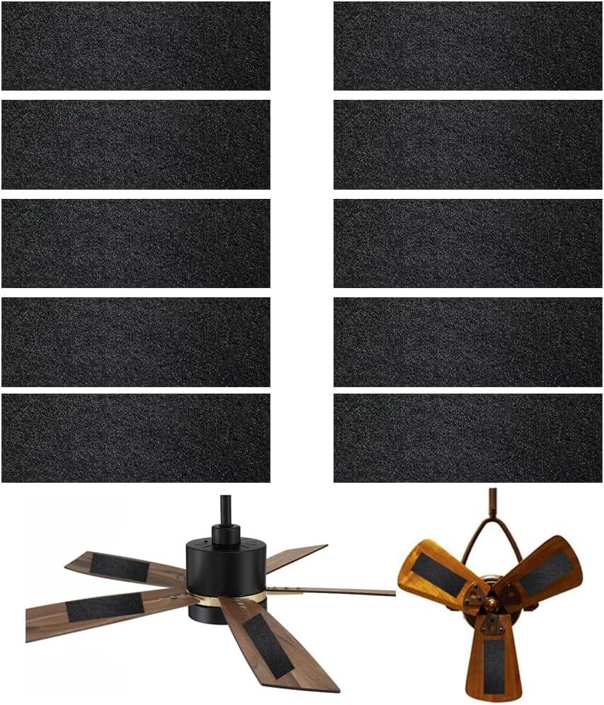 20 Pack Ceiling Fan Filters for Blades - Ceiling Fan Air Purifier Pads - Activated Coconut Carbon Ceiling Fan Filter Accessories Dust Catcher