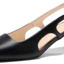 Coutgo Womens Slingback Chunky Low Heels Closed Square Toe Pumps Wedding Party Dress Shoes, 8