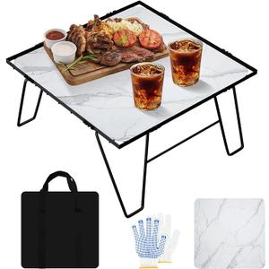 Folding Camping Table – Ultralight Aluminum Portable Table for Camping, Hiking, Backpacking, Picnic, Beach, BBQ – Compact Lightweight Collapsible Travel Side Table for Outdoor, RV, Fishing