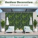 Grass Wall Panel 12 Pack, 20" x 20" Boxwood Tropical Leaf Backdrop