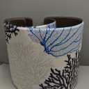 Coastal Beach Kitchen Floor Mat Rugs Set 2 Pcs Anti Fatigue Mats Ocean Themed Coral Non-Slip Comfort Standing Cushioned for Kitchen, Home, Laundry (17.3" x28" + 17.3" x 47" 2/5 Inch Thick, Blue/Teal)