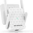 WiFi Extender Signal Booster, Internet Wireless Repeater for Home Coverage up to 10000sq.ft and 35 Devices, 1200Mbps WiFi Booster with Ethernet Port, Dual Band 2.4G/5G, 4 Antennas