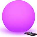 Mr.Go 16-inch Indoor/Outdoor Waterproof Rechargeable LED Glowing Ball Light Orb Globe Lamp w/Remote, 16 RGB Colors 4 Light Effects, Ideal Home Garden Pool Patio Party Ambient Decorative Lighting