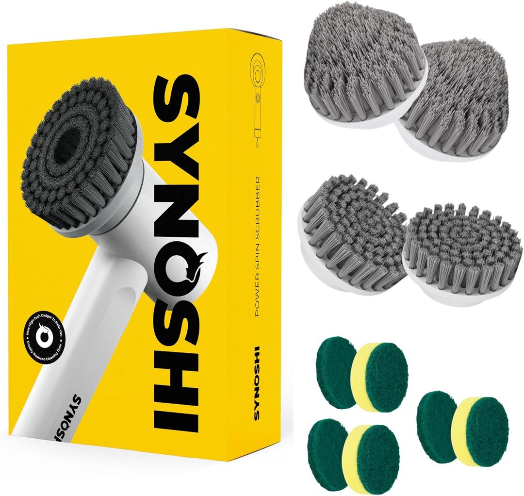 Electric Spin Scrubber Kit + Cone & Sponge Brush Heads