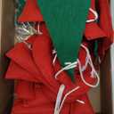 Christmas Garland Merry Christmas Banner 3 Sets with Led String Lights Tree Santa Claus Balls Hanging Ornaments Bunting Banner Garlands Window Decorations Felt Party Supplies for Wall Doorway Decor