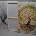 3 Pcs Tree of Life Canvas Wall Art Lotus Zen Painting Pictures Wall Decor Yin Yang Taichi Spiritual Prints Posters for Living Room Yoga Room Hotel Bedroom Home Decor 12x16in Framed