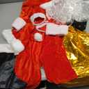 Kids Santa Costume 6PCS Deluxe Velvet Santa Claus Costume for Kids Boys Girls,Christmas Halloween Cosplay Party Outfit (Large, Red)