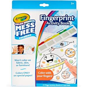 Crayola Color Wonder Mess Free Fingerprint Ink Painting Activity Set, Finger Painting Alternative, Toddler Coloring, Travel Activity, Gift for Toddlers