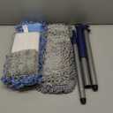 Microfiber Mops for Floor Cleaning - Dust Mop for Hardwood Floors with 55 Adjustable Handle 3 Thickened Washable Pads - Wet Dry Mopping for Pet Hairs Walls Tile Wood Laminate Home Kitchen