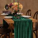 Emerald Green Velvet Table Runner: 2 Packs 20 x 120 Inches Velvet Fabric Table Runners - Wedding Party Bridal Shower Decor