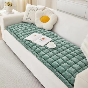 Dog Couch Cover Protector, Heavy Pet Couch Covers, Couch Covers for Dogs Washable, Non-Slip Pet Bed Mat Sofa Covers Couch Cushion Covers (Green, 27.6" x 70.9")