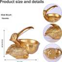 Pelican Key Holder Statues,Fun Animal Hippo Candy Dish,Candy Dish for Office Desk Unique,Modern Key Holder for Pelican Figurine,Suitability Desk and Entry Table Decor Items (All Gold)