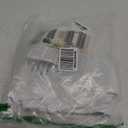 BGment White Linen Cafe Curtains 30 Inch Length, Rod Pocket Half Drapes Light Filtering for Bathroom Kitchen Window Over Sink Ring Clips Decorative, 34 Inch Wide Each Panel