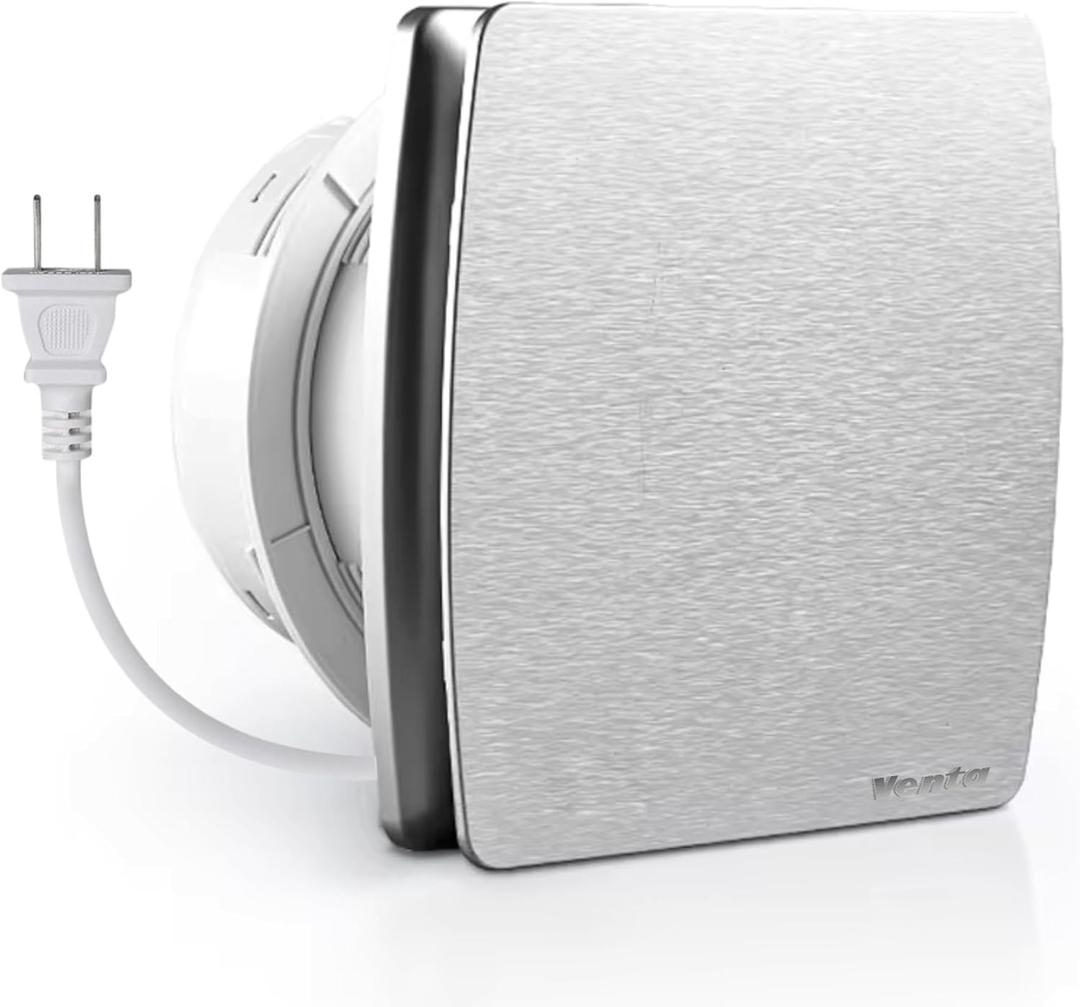 Venta 6 Inch Exhaust Fan  1.7 Sones, Quiet Wall Mount Bathroom Exhaust Fan  Powerful 141 CFM Airflow, Anti-Backflow, Energy-Efficient - For Kitchen, Garage, Office - Silver