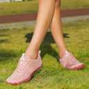 UBFEN Sneakers Barefoot Shoes for Womens Mens Minimalist Trail Running Hiking Comfortable Walking Pink Size US 7.5 Women/5.5 Men
