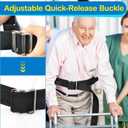 2 x Gait Belt for Seniors, Transfer Belts with Handles, Gate Belts Medical for Elderly, Lift Belts Nursing Safety Belt with Metal Buckle, Walking Standing and Transfer Assist for Elderly Patient Caregiver