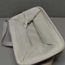 OrganiHaus Small Fabric Storage Baskets for Shelves 3 Pack, 12x08in Closet Storage Bins for Shelves, Canvas Baskets for Organizing, Linen Closet Organizers, Cloth Basket, Beige/Off-White