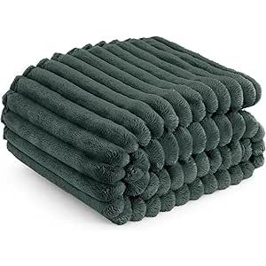 Bedsure GentleSoft Mallard Green Fleece Blanket for Couch - Cozy Soft Blankets for Women, Cute Small Throws for Girls, 50x60 Inches