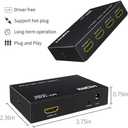 MT-ViKI HDMI Splitter 1 in 4 Out, 4K 30Hz Powered HDMI Distributor for 4 Monitors, Supports 3D & HDCP 1.4, Mirror Only, Compatible with Gaming Consoles, Streaming Sticks & PCs, with Power Adapter