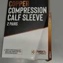 Doctor's Select 2 Pairs Copper Calf Compression Sleeve - Leg Compression Sleeves for Women & Men, Shin Splint Relief (4X-Large)