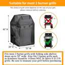 Aoretic Grill Cover 32 inch Gas BBQ-Cover, Fit Most 2 Burner Grill Waterproof Small Barbeque Cover with Straps & Adjustable Drawstring for Weber,Nexgrill,Char-Broil, Monument,Dyna-Glo,Kenmore