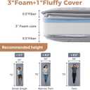 Jamdok 4Inch Cot Mattress Topper,Twin Gel Infused Memory Foam,Machine Washable Thickened Pillow Top Cover,Roll Up Floors Mat,Portable Folding Sleep Pad(75 x 38)