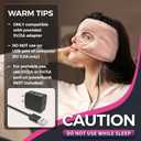 Moist Heat Sinus Pressure Relief Mask with 3 Heat Settings, Extra Large Face Heating Pad for Eyes, Sinusitis, Hormone Migraine, Tension Headache Relief, Pink