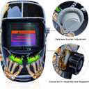 TEKWARE Welding Helmet Solar Power Auto Darkening Hood Welder Mask Breathable Grinding Helmets with Adjustable Shade Range (Gz-107)