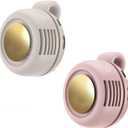 Portable Clip-On Fan, Mini USB Rechargeable 360 Rotatable Fan, 3-Speed Silent Mini Bladeless Fans (Light Pink)