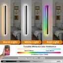 2 Pack Outdoor RGB Long Wall Lights, 23.6inch Wall Lights RGB/Warm/White Dimmable Modern Led Wall Lighting, Ip65 Waterproof Wall Sconce with Remote APP Control for Outdoor/Indoor Party Gathering