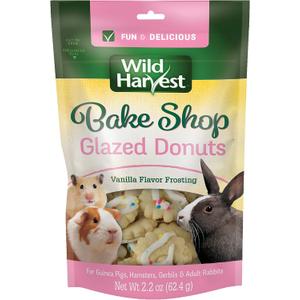 Wild Harvest Food And Unique Edible Treats for Guinea Pigs, Hamsters, Gerbils, and Adult Rabbits, Glazed Donuts, 0.14 pounds, 2.2 Ounce (Pack of 1)