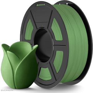 TECBEARS High Speed PLA 3D Printer FilamentMatte PLA Filament 1.75mm for High Speed 50-600mm/s, High Toughness Matte Filament, Olive Green 1KG