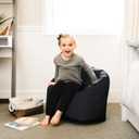 Big Joe Milano Kid's Smartmax Black Beanbag Chair
Polystyrene Bean Filled, Refillable, Nylon Polyester, Safe for Kids Ages 3 and Up, Supports Up to 150 lbs