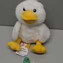 Hopearl LED Musical Stuffed Duck Light up Singing Duckling Plush Toy Adjustable Volume Lullaby Animated Soothe Birthday Gifts for Kids Toddler Girls, White, 11''