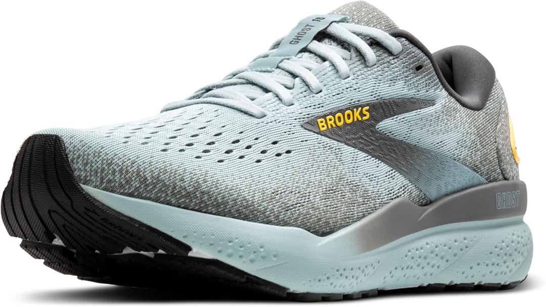 Brooks Mens Ghost 16 Neutral Running Shoe (9.5, Cloud/Grey/Gold)