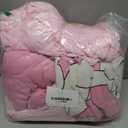 4 Pieces Toddler Bedding Set for Girls - Pink Unicorn Cartoon Stars Rainbow Print Cute Princess Bed in a Bag - Comforter Set, Fitted Sheet, Flat Sheet, Pillowcase