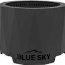 Blue Sky Outdoor Living Peak Smokeless Patio Fire Pit, Portable Fire Pit with Lift-Out Ash Catch, Black
