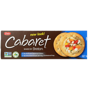Dare Breton Cabaret Crisp & Buttery Crackers, No Artificial Flavors or Colors, 0g Saturated Fat, Cholesterol Free, Plant Based, Kosher, Non-GMO, 6.1 Ounce
, Pack of 3
