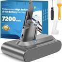 Replacement for Dyson V7 Battery, 7200mAh Upgraded 25.2V High Capacity Battery for Dyson SV11 V7 Motorhead V7 Animal V7 Mattress V7 Extra V7 Trigger V7 Absolute V7 Allergy Vacuum Cleaner