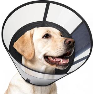Soft Dog Cone Alternative After Surgery, Elizabethan Recovery Collar for Dogs, Comfortable Dog Head Cone to Stop Licking (XL)