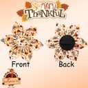 Elegant Little Tail Dog Collar with Thanksgiving Turkey Print, Flower Girl Boy Dog Collar for Large Dogs (Large (Pack of 1))