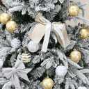 2.36" Christmas Balls Ornaments Set, 30ct Shatterproof Hanging Decorations for Xmas Trees, Holiday Party Decor (Gold White)