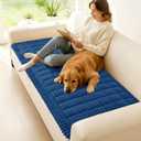 hyha Couch Covers for Dogs Washable, Non Slip Plush Dog Sofa Protectors, Fuzzy Pet Couch Covers for 3 Cushion Sofa Pet Friendly (Navy Blue, 27.6" x 70.9")