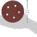 Porter Cable 735500625 5" 60-Grit Hook and Loop 5-Hole Disc Sandpaper (25 Pack)