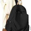 weradar Basic Black School Backpack For Women Men, Lightweight Casual Daypack, College Backpack, Aesthetic Middle School Bag, Bookbag For Teen Girls Boys, Small Canvas Travel Backpack