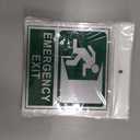 Emergency Exit Sign, Self-Adhesive (5.5 x 5.5 In, 4 Pack)